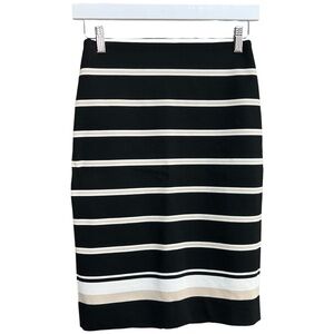 White House Black Market Black Tan White Women’s Pencil Skirt Size 00